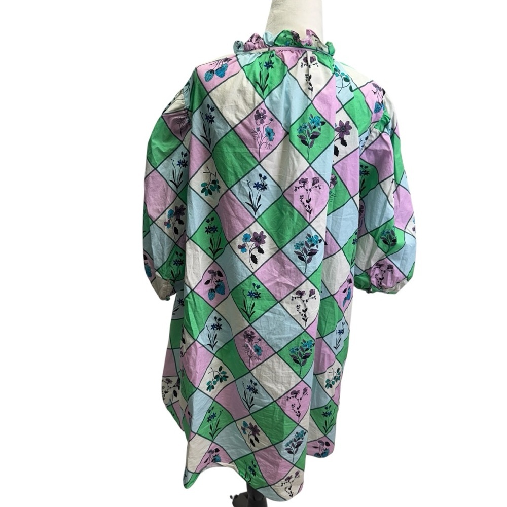 GLAOROUS Colorful Geometric Patterned Blouse Size 6 - Picture 4 of 10